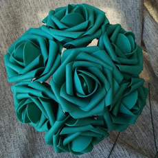 Turquoise, tealrose, darktealflower, Bouquet