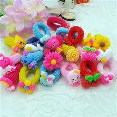 6Pcs/Lot Hot Cartoon Hair Bands for Baby Girls Unique Hair Care Hair Rings Rope Kids Random Style Color