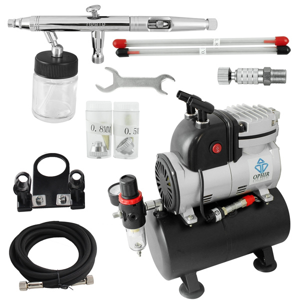 Airbrush Kit w/ Professional Air Compressor 3L Tank 3 Dual Action