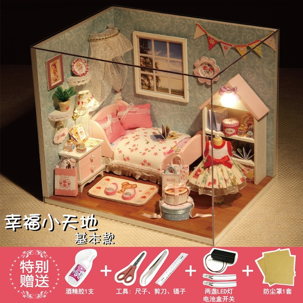 Happy Apartment Dollhouse Miniature With Furniture DIY 