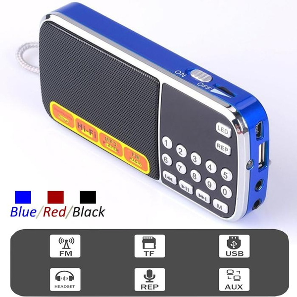 Mini Portable AM/FM Radio Mp3 Music Player Speaker Support TF Card/USB ...