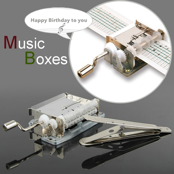 DIY music box 30 notes Hand crank Paper Strip Musical Movements