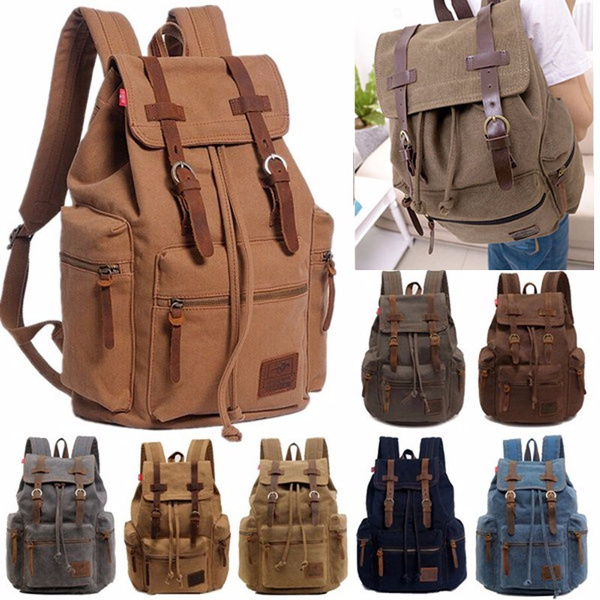 canvas camping backpack