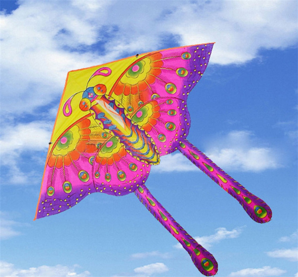 Children's Toy 50-CM Outdoor Fun Sports Printed Long Tail Butterfly Kite GiftS* 