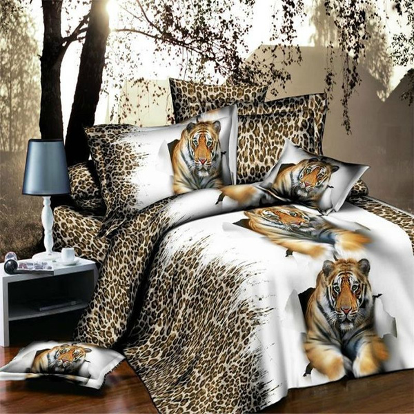 Leopard Jungle Prints Duvet Cover, Snow Leopard Duvet Cover Set