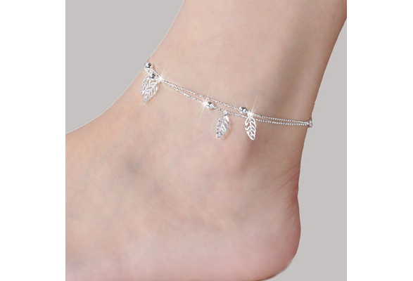 Simple Gold Silver Exquisite Star Pendant Anklets Women Fashion Barefoot  Chain Ankle Bracelet on Leg Jewelry