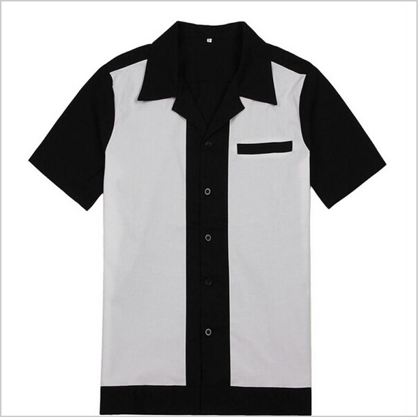 Mens Bowling Shirt Vintage Retro Design 