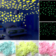 Topsea 100PC Kids Bedroom Fluorescent Glow In The Dark Stars Wall Stickers