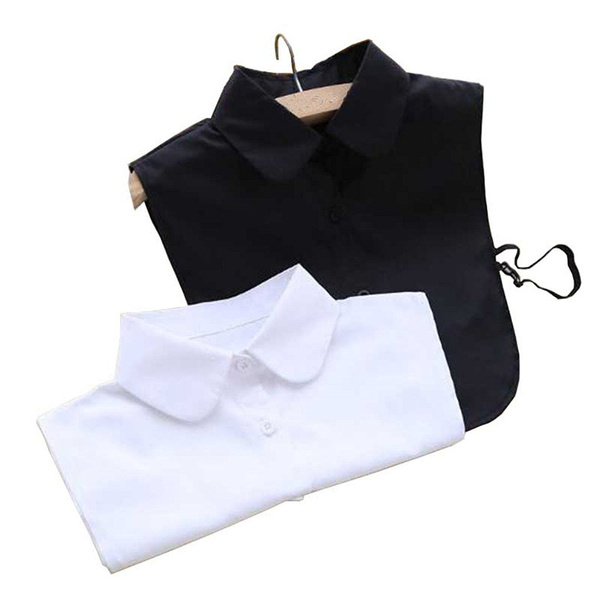 Fake Collar White Black Sharp/Round Dickey Blouse Detachable Half Shirts  Collars Clothes Accessories collar extender for Girls and Women