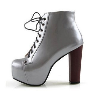 Plataforma mujeres moda Chunky con pinchos de tacón alto Punk Shoes botines  botines botas Lita tacones altos atan para arriba T correa bombas para  mujer botines | Wish