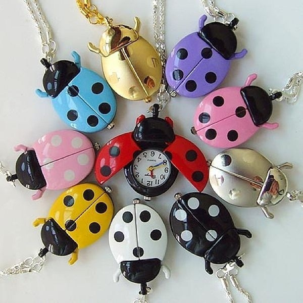 10 Colors Fashion Ladybug Pendant Necklace Jewelry Watch Xmas Gift ...