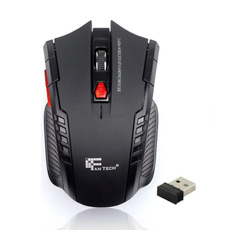 2.4Ghz Mini portable Wireless Optical Gaming Mouse Mice For Computer PC Laptop Gifts Men's Fashion (Black Res)
