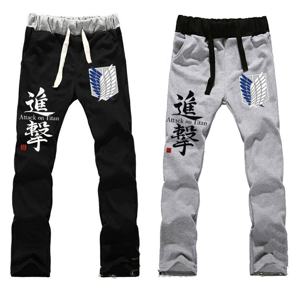 Anime Attack on Titan AOT Pants Trousers Costume Scouting Legion Casual Cosplay S 2XL