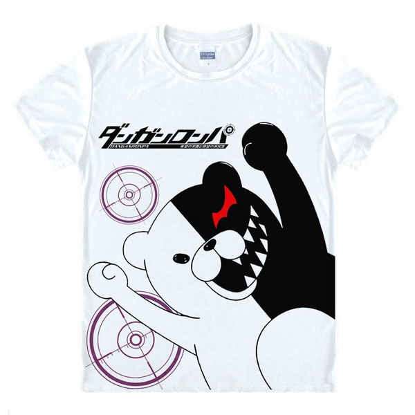  Danganronpa Monokuma Face Anime Tee Shirt Tshirt Unisex Men  Women Girls Boys Black S : Clothing, Shoes & Jewelry