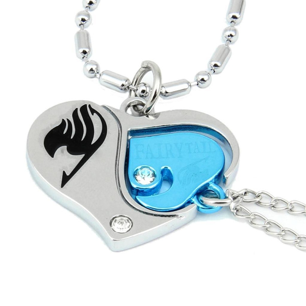 Anime Fairy Tail Metal Love Necklace Pendant Heart Figure Design 