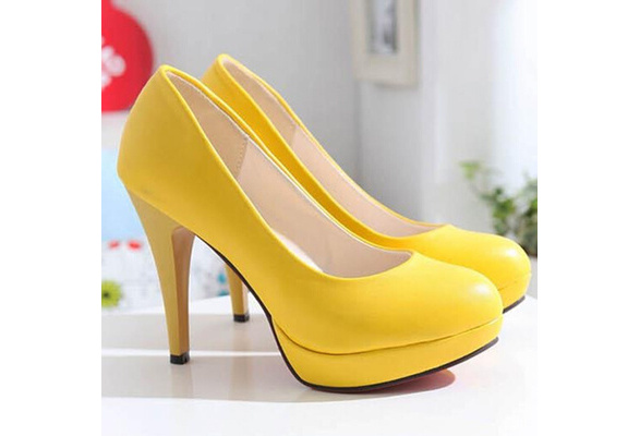 Yellow hotsell pumps shoes