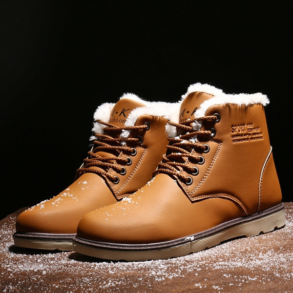 Botas hombre hombre del diseño del tobillo Botas de invierno con la piel  planas de los talones Botas Masculinas zapatos calientes del invierno  hombres de trabajo informal calzado BRM-555 | Wish