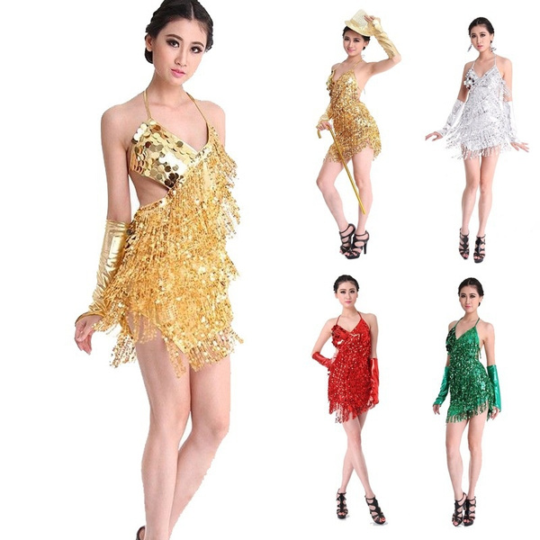 New Latin Salsa Cha Cha Tango Ballroom Dance Dress  4 colors available #LD03 