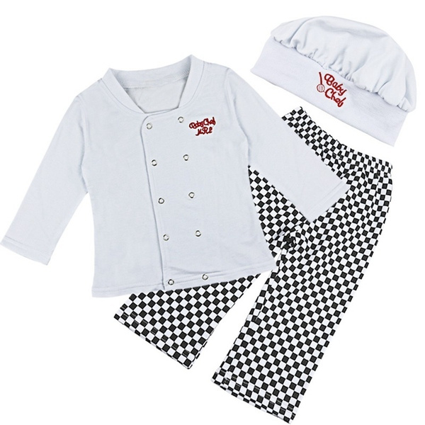 Baby Newborn Cook Chef Kitchener Clothing Costume Infant Boys 3Pcs Sets ...