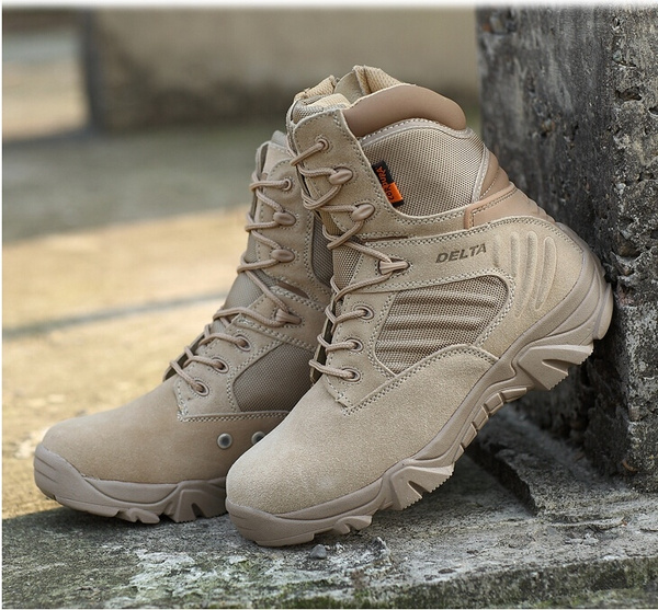 2015 Factory outlet Delta botas de combate genuinos hombres botas de cuero transpirable zapatos de hombres exterior botas militares tamaño 39--45 | Wish