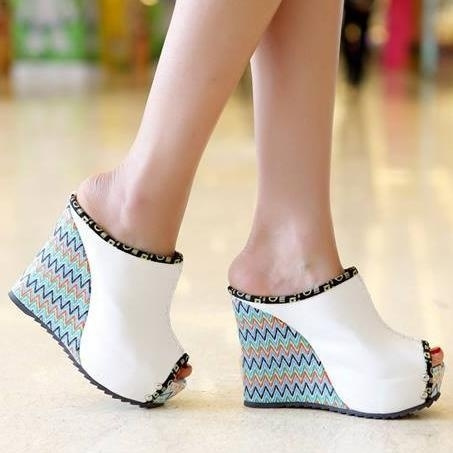 New Fashion 2018 Summer Wedges Sandals for Women High Heels Wedge Shoes  Peep Toe Bohemia Women's Slippers