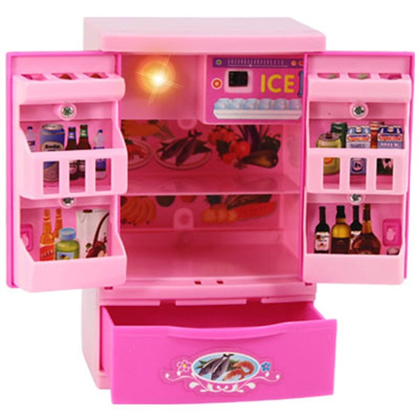 pink toy fridge