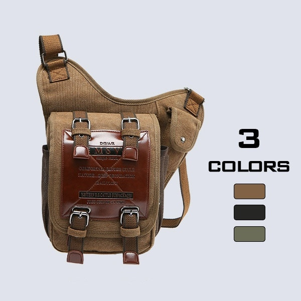 Bolsos Hombre De La Vendimia Lona Del Hombro Militar Del Bolso Del  Mensajero De La Honda De La Escuela Bolsas Caja Militar Remiendo Del  Paquete Clásico | Wish