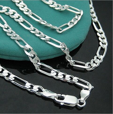 Mens 7mm Stainless Steel Figaro Link Engravable Chain Necklace – The Steel  Shop