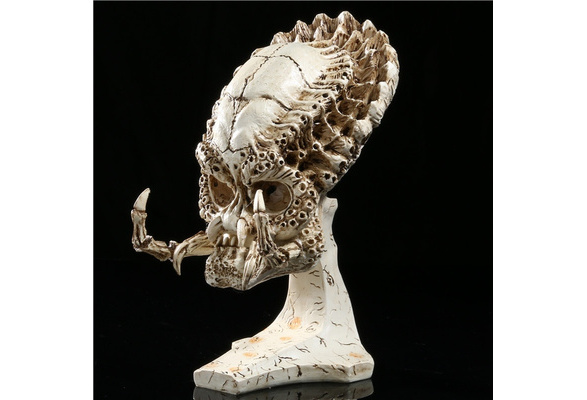 Predator VS Alien Skull Fossil Resin Model AVP Mardi Gras Party Decor 