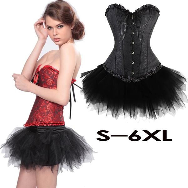 Black tutu corset skirt hotsell