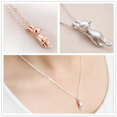 Fashion Women 925 Sterling Silver Necklaces Cats Pendants&Necklaces Pure Jewelry