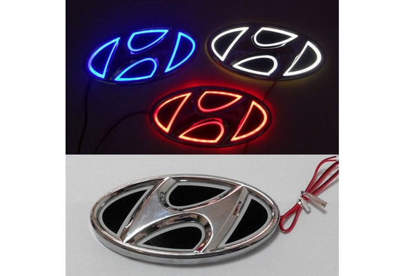 5D Car Sticker 3 Colors Rear Logo LED Emblem Light for HYUNDAI  Verna/Solaris/I30/IX35/Sonata/Accent/Tucson/Sonata/GENESIS COUPE