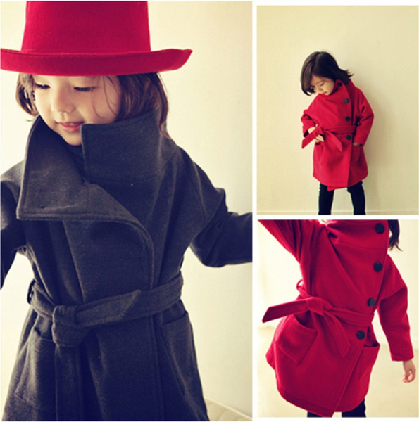 Fashion Girls Kids Long Fleece Wind Trench Coat Jacket Winter Outerwear Clothes Girl S Warm Baby Wish Warm Winter Coat Baby Girls Clothes, Trench Coat Baby Clothes