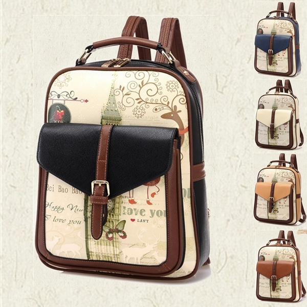 leather backpack bags for girl