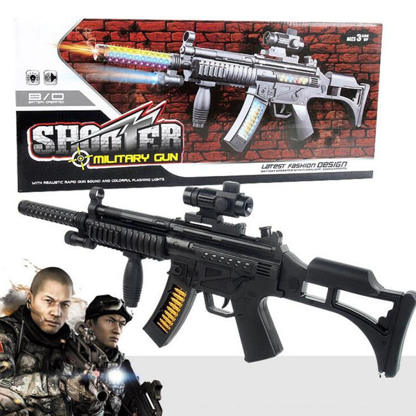 Electric Light and Sound Toy Gun Sniper Rifle M4 Rifle Children’s Toys ...