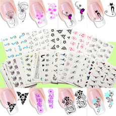 Hot Lots 50 Sheets 3D Flower Design Nail Art Stickers Decals DIY Decoration Nice