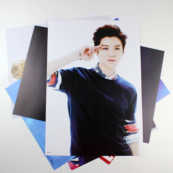 EXO LU HAN Luhan Deer Single 8 Posters with Korean Star Mural Wall Stickers  Wallpaper 42*29cm A Set of 8 Pieces | Wish