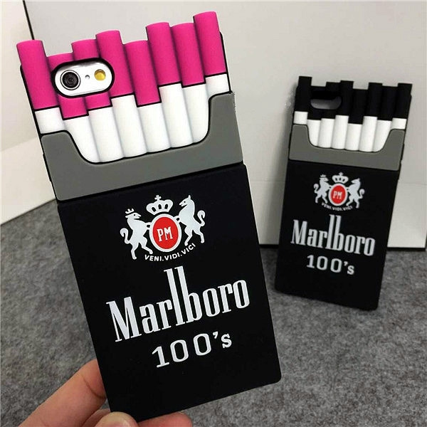 Marlboro Cigarette Phone Case for Iphone se 5 5s 6 6s 6plus 6s Plus Case Black Rose Yellow Silicone Phone Protective Cover