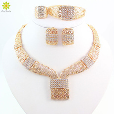 gold, crystaljewelryset, jewelrysetsforgirl, womenjewelryset