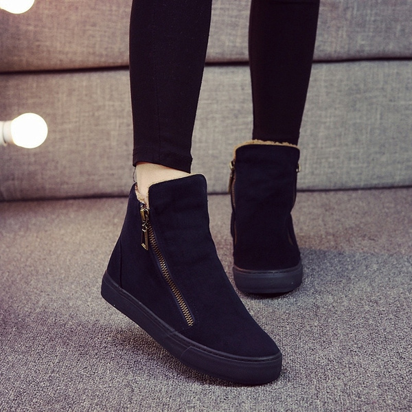 Mujeres libres del envío forman invierno zapatos calientes Flock Martin  botas de ante botines tamaño 35 ~ 40 | Wish