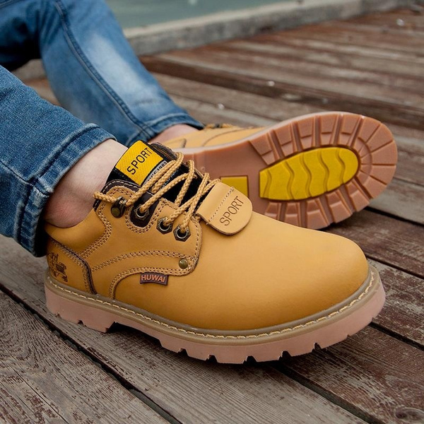Hombres De Otoño Botines De Cuero Genuino Botas Botas Para Hombre Casual  Lace Up Marca Con Hombres De Trabajo Zapatos De Invierno Hombre Znpnxn-08 |  Wish