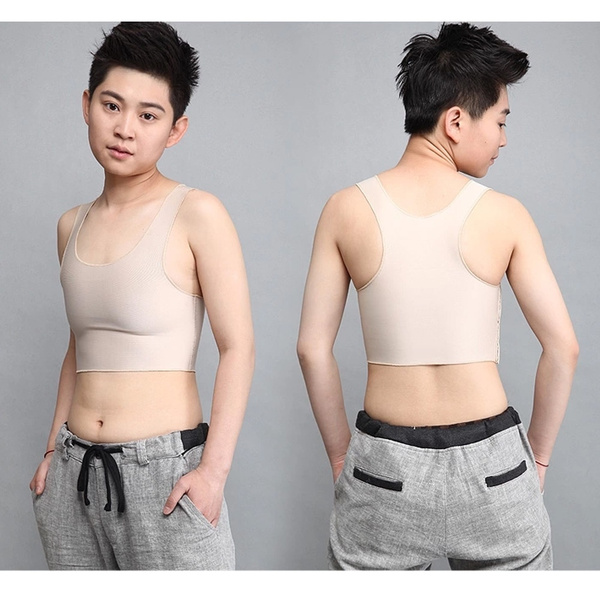 Lesbian Quick Dry Vest Tank Crop Top FTM Tomboy Bandage Breast Chest Binder