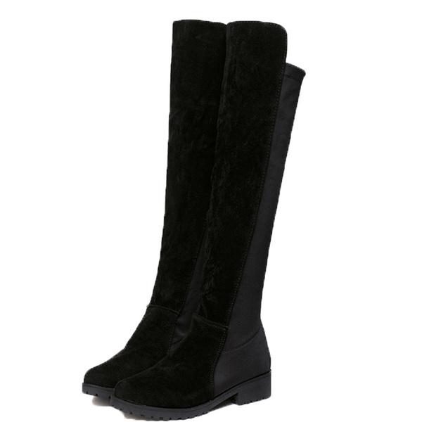 Envío gratis zapatos de mujer botas altas negras gruesas botas de mujer  nueva moda botas sobre la rodilla botas botas mujer32 | Wish