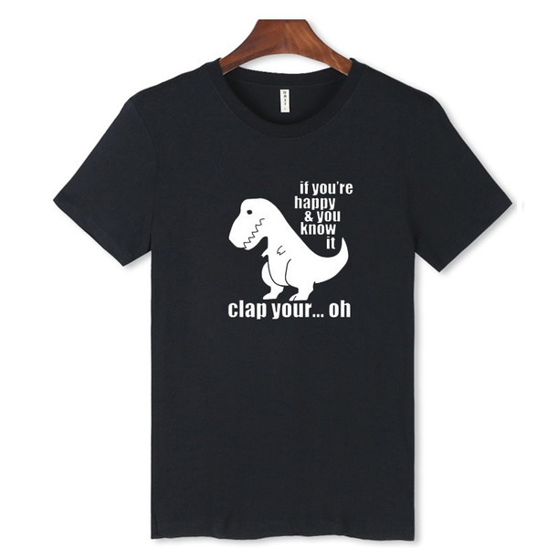 Fashion Cute Dinosaur Print Men T Shirt 