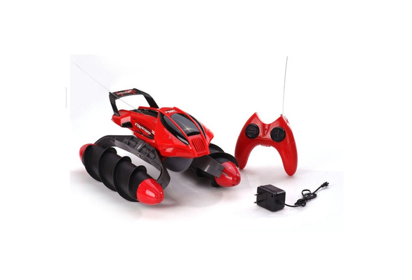 powerful amphibious remote control car drives on land & water