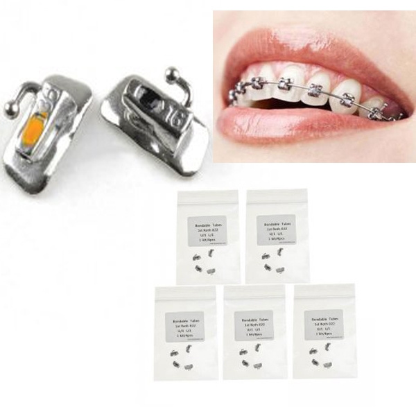 200 Pièces Tubes Orthodontiques Pour 1ère Molaire - Fendu, Rouge, 022 Non Convertible - Neuf