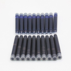 Pack Of 10 PCS Disposable Blue/Black Fountain Pen Ink Cartridge Refill Length New Brand