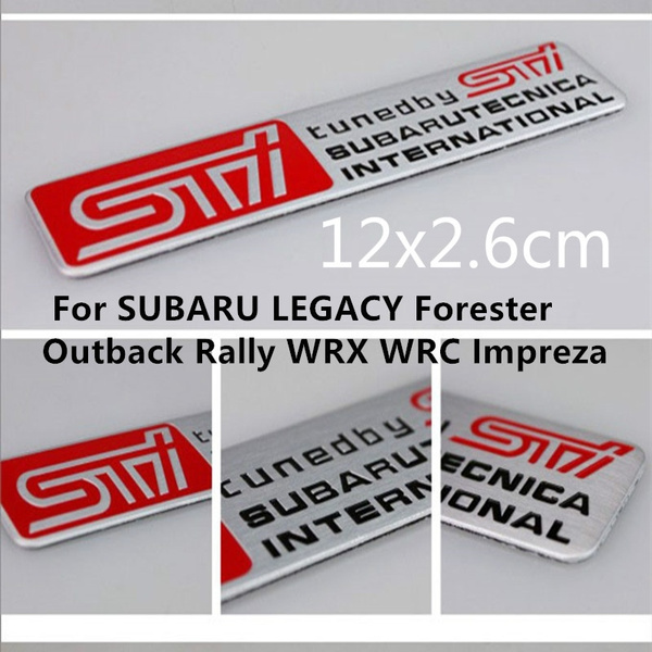 Car Styling Aluminum STI Sticker Decal Emblem Badge For LEGACY Forester ...