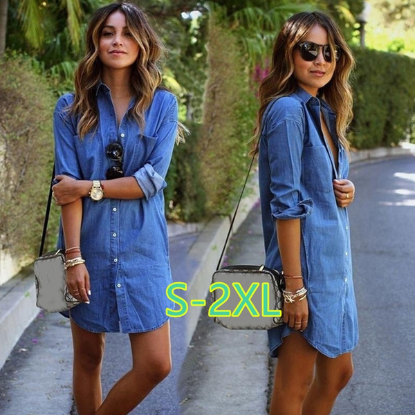 ladies denim tunic dress