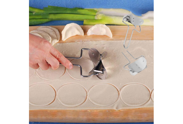 3Pcs Round Shaped Dough Cutting Tool Kitchen Gadgets Stainless Steel  Dumplings Cutter Portable Ravioli Dumplings Wrappers Molds